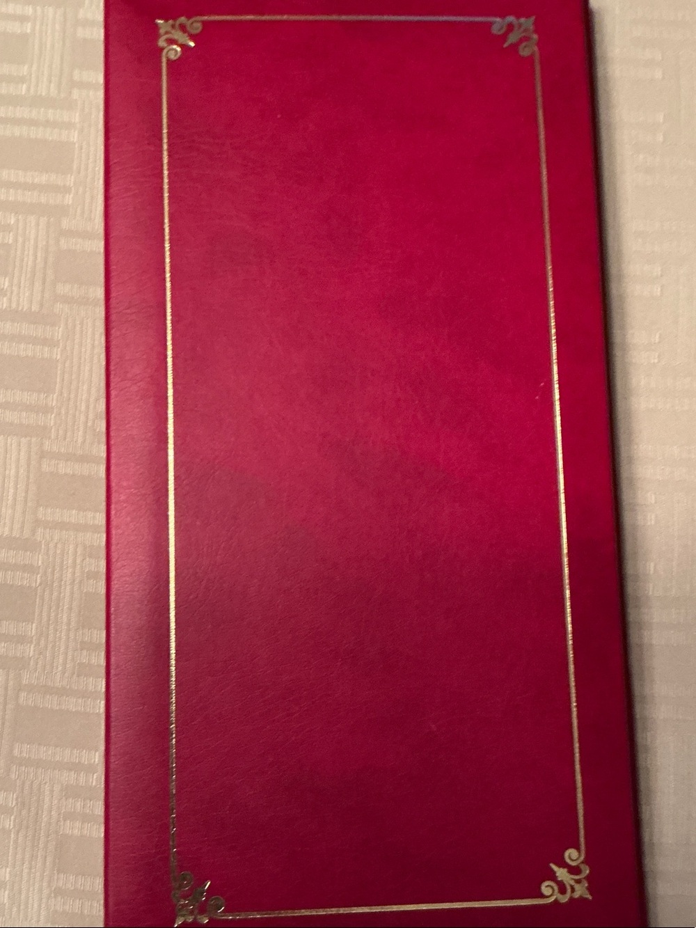 Elegant Red Decorative Photo Book with Gold Accents
